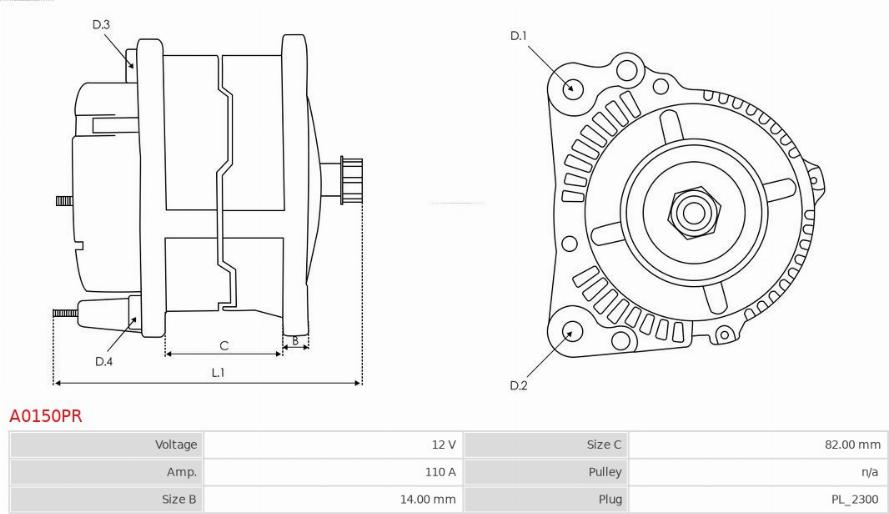 AS-PL A0150PR - Laturi inparts.fi