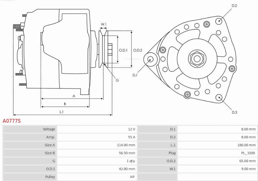 AS-PL A0777S - Laturi inparts.fi