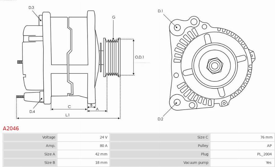 AS-PL A2046 - Laturi inparts.fi