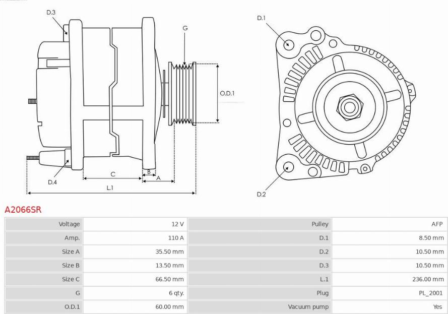 AS-PL A2066SR - Laturi inparts.fi