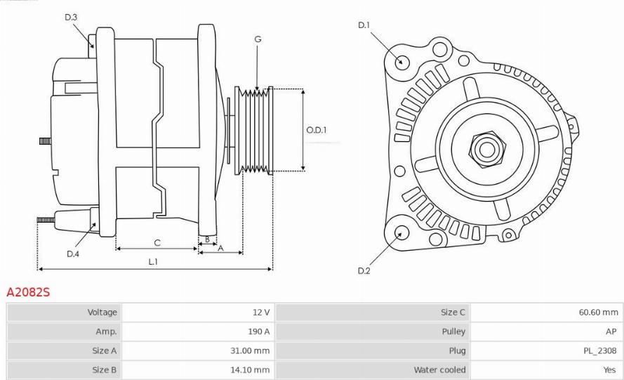 AS-PL A2082S - Laturi inparts.fi