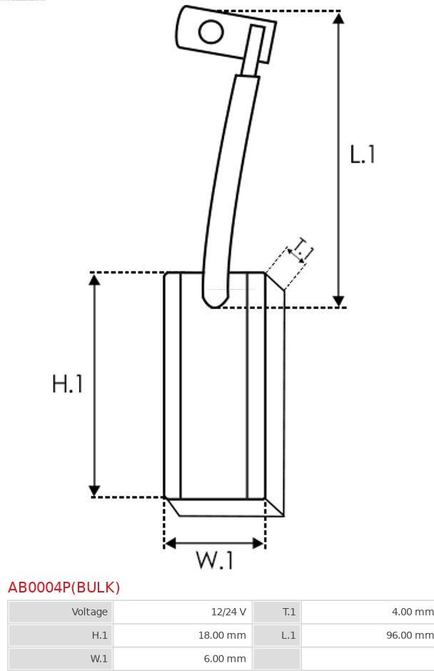 AS-PL AB0004P(BULK) - Laturin hiilet inparts.fi