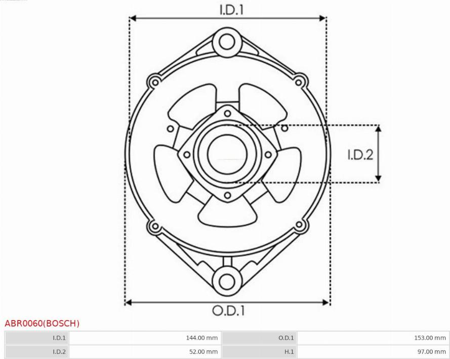 AS-PL ABR0060(BOSCH) - Pidike. laturin käyttölaippa inparts.fi