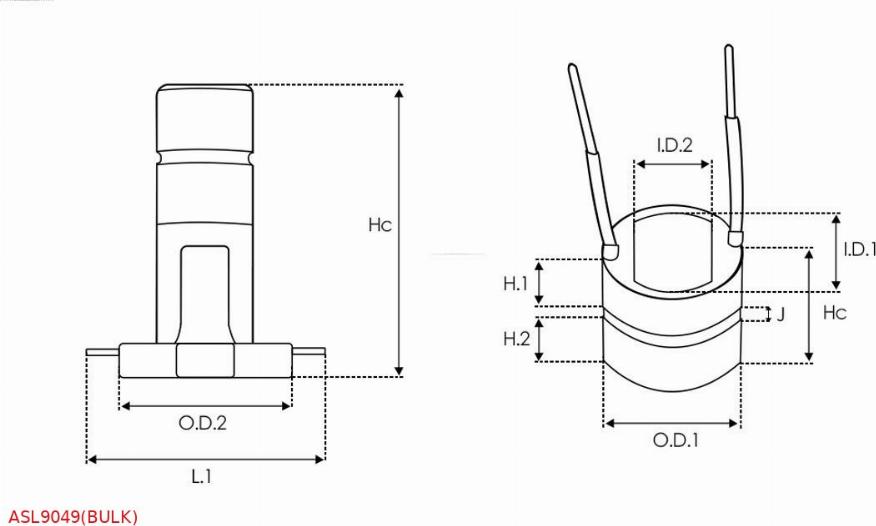 AS-PL ASL9049(BULK) - Liukurengas laturi inparts.fi