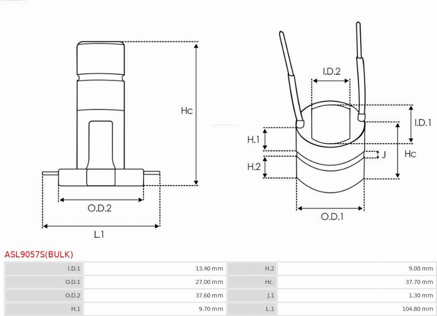 AS-PL ASL9057S(BULK) - Liukurengas laturi inparts.fi