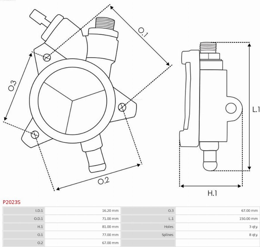 AS-PL P2023S - Alipainepumppu inparts.fi