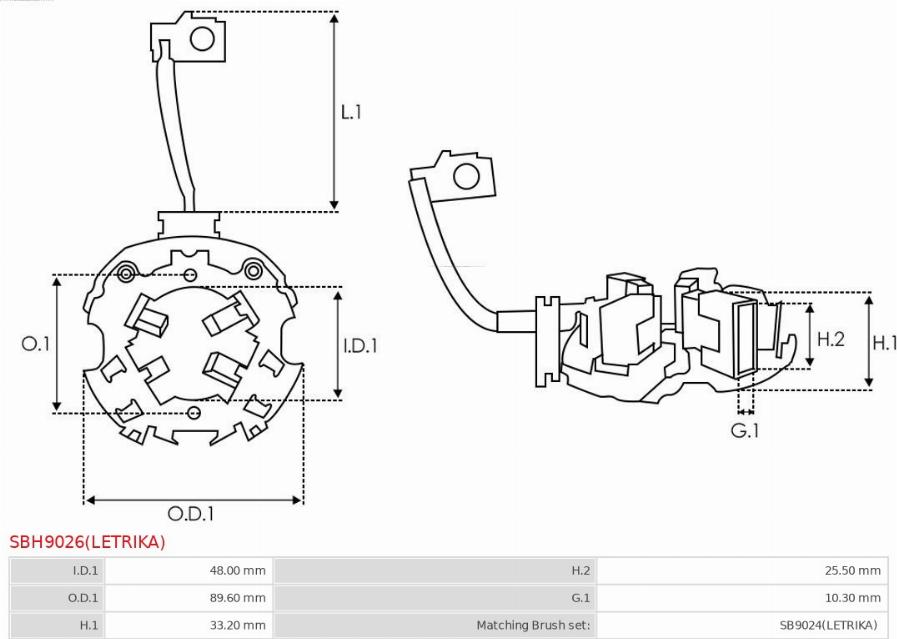 AS-PL SBH9026(LETRIKA) - Hiilipidike inparts.fi