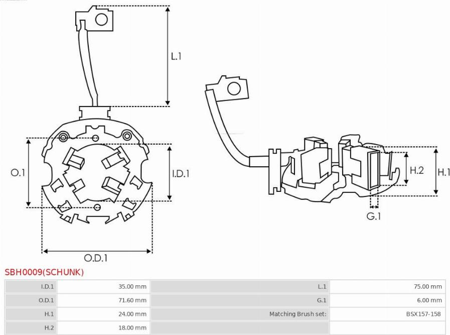 AS-PL SBH0009(SCHUNK) - Hiilipidike inparts.fi