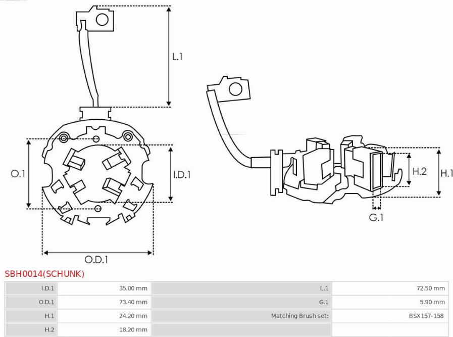 AS-PL SBH0014(SCHUNK) - Hiilipidike inparts.fi