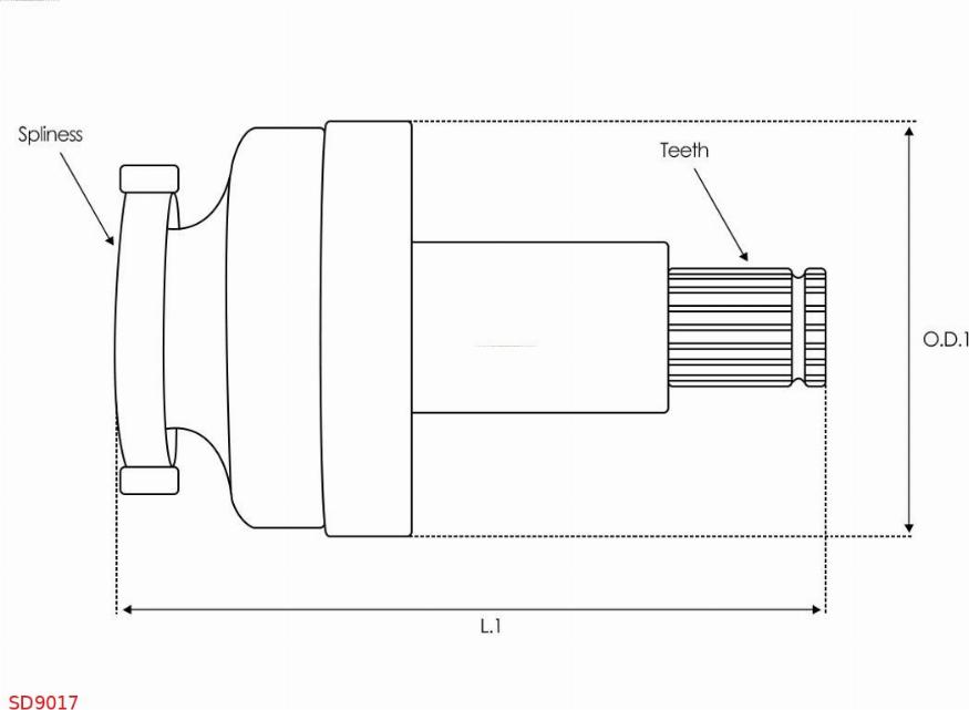 AS-PL SD9017 - Hammaspyörä, käynnistys inparts.fi