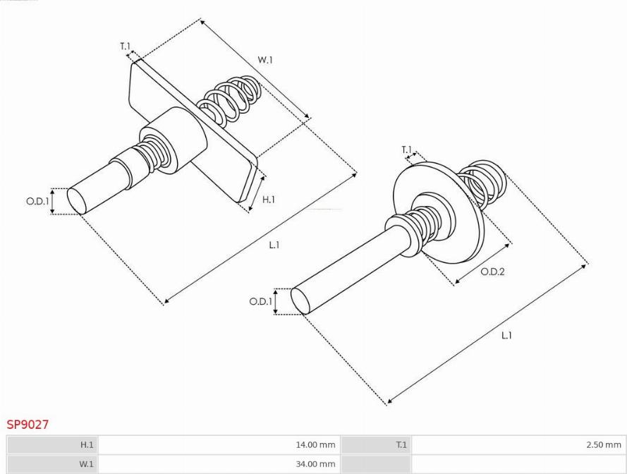 AS-PL SP9027 - Korjaussarja, käynnistinmoott. inparts.fi