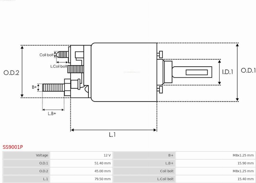 AS-PL SS9001P - Magneettikytkin, käynnistin inparts.fi