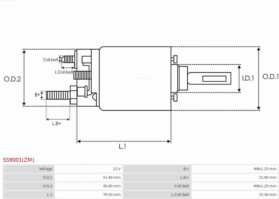 AS-PL SS9001(ZM) - Magneettikytkin, käynnistin inparts.fi