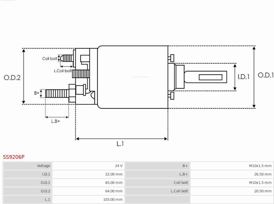 AS-PL SS9206P - Magneettikytkin, käynnistin inparts.fi