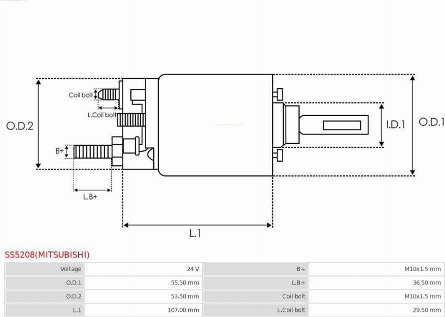 AS-PL SS5208(MITSUBISHI) - Magneettikytkin, käynnistin inparts.fi