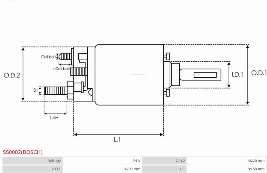 AS-PL SS0002(BOSCH) - Magneettikytkin, käynnistin inparts.fi