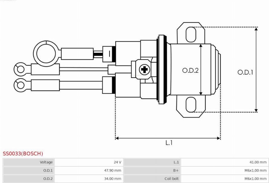 AS-PL SS0033(BOSCH) - Magneettikytkin, käynnistin inparts.fi