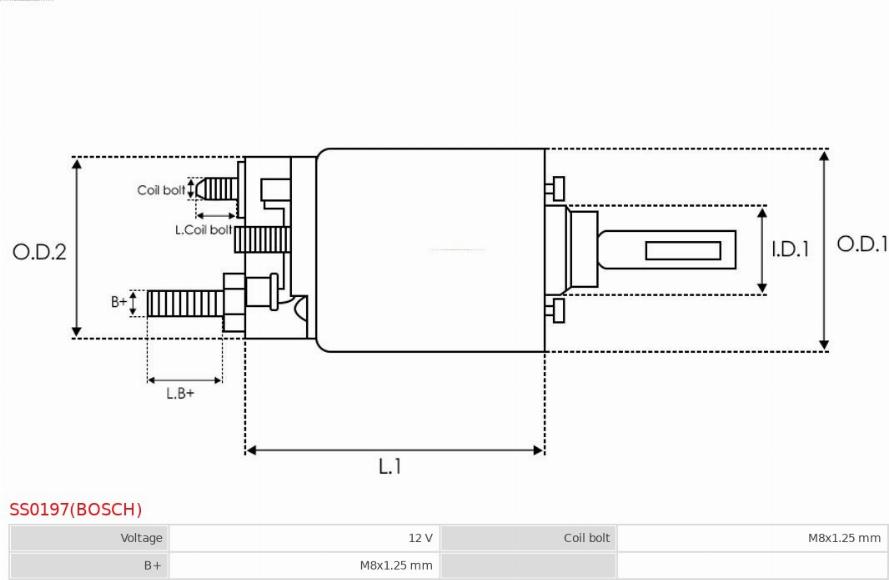 AS-PL SS0197(BOSCH) - Magneettikytkin, käynnistin inparts.fi