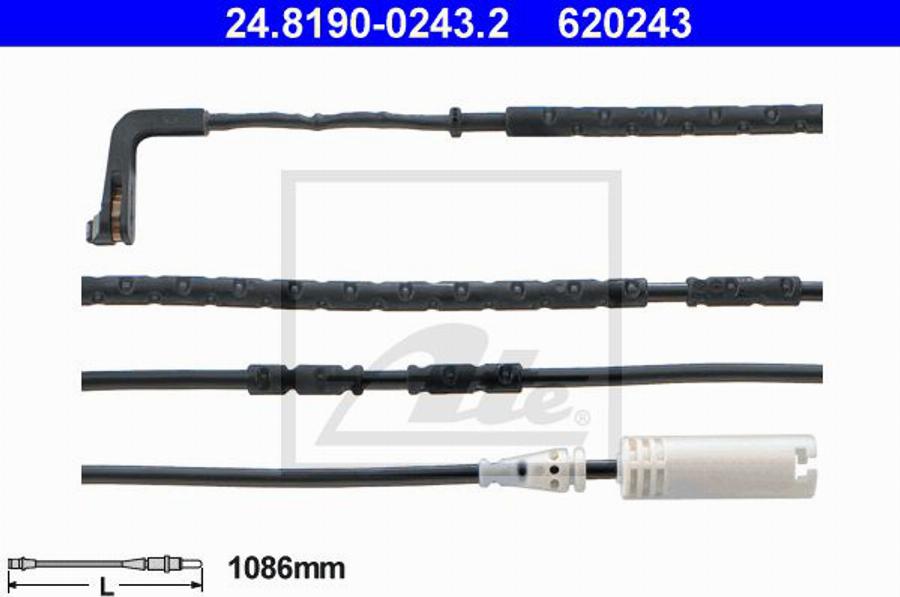 ATE 620243 - Kulumisenilmaisin, jarrupala inparts.fi