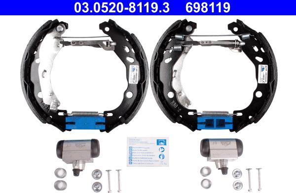 ATE 03.0520-8119.3 - Jarrukenkäsarja inparts.fi
