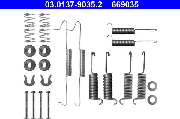 ATE 03.0137-9035.2 - Tarvikesarja, jarrukengät inparts.fi