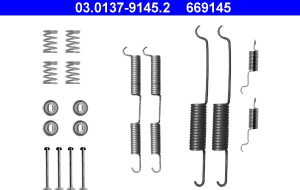 ATE 03.0137-9145.2 - Tarvikesarja, jarrukengät inparts.fi