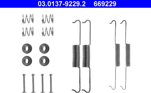 ATE 03.0137-9229.2 - Tarvikesarja, jarrukengät inparts.fi