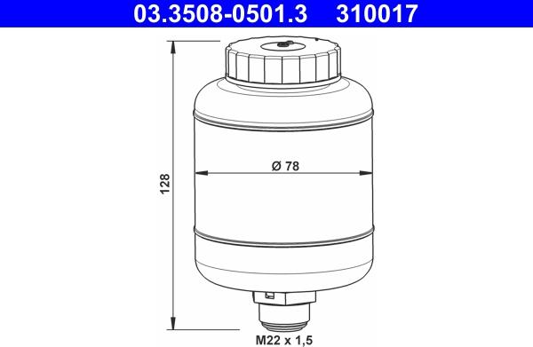 ATE 03.3508-0501.3 - Nestesäiliö, jarruneste inparts.fi