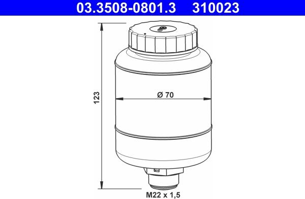ATE 03.3508-0801.3 - Nestesäiliö, jarruneste inparts.fi