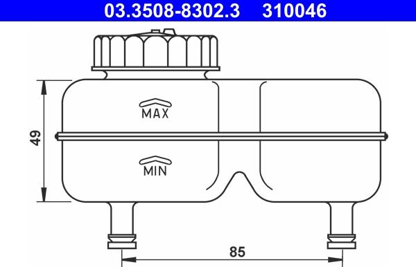 ATE 03.3508-8302.3 - Nestesäiliö, jarruneste inparts.fi