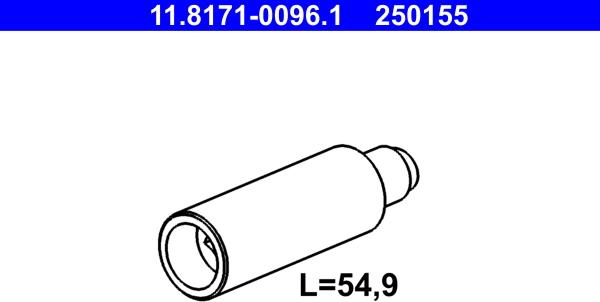 ATE 11.8171-0096.1 - Ohjaustappi, jarrusatula inparts.fi