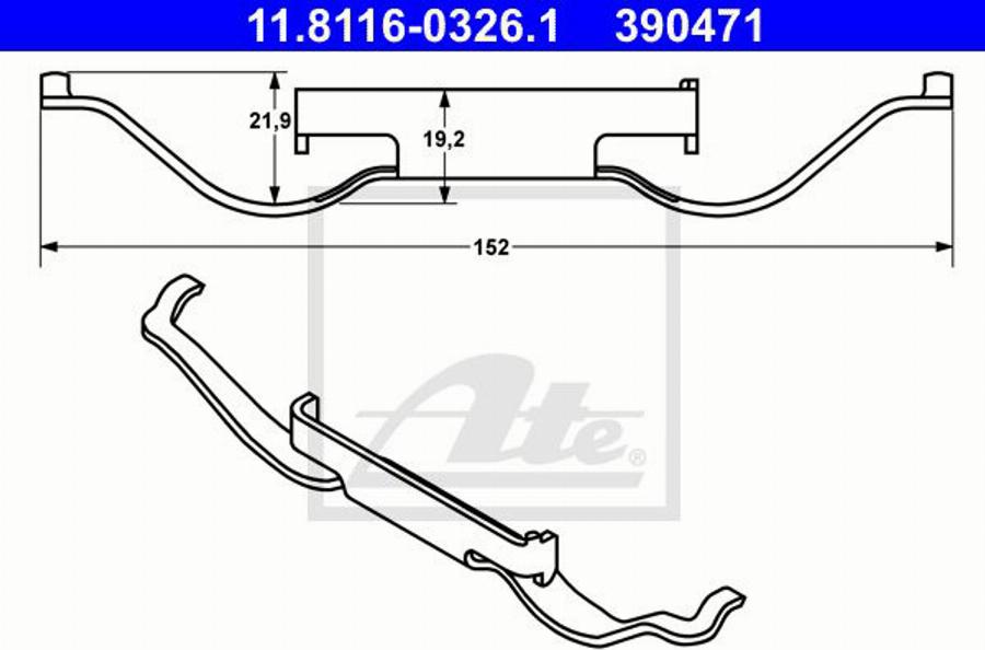 ATE 11.8171-0069.1 - Ohjaustappi, jarrusatula inparts.fi