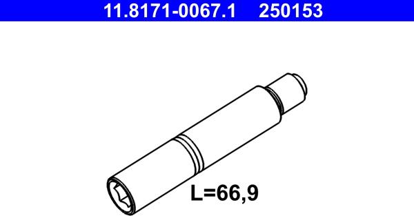 ATE 11.8171-0067.1 - Ohjaustappi, jarrusatula inparts.fi