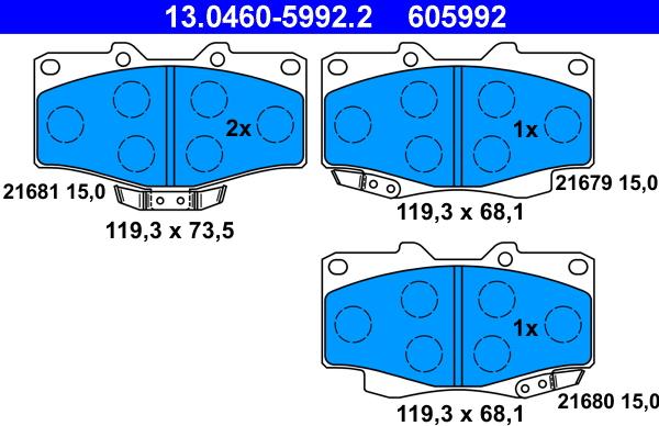 ATE 13.0460-5992.2 - Jarrupala, levyjarru inparts.fi