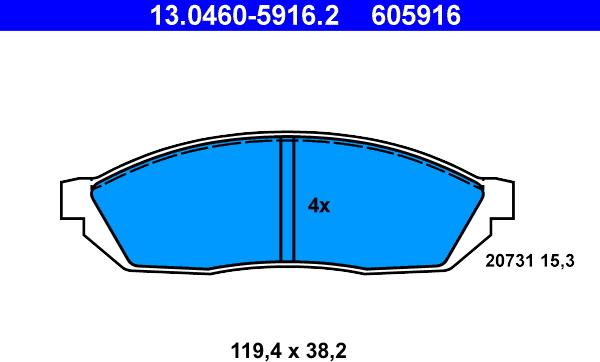 ATE 13.0460-5916.2 - Jarrupala, levyjarru inparts.fi