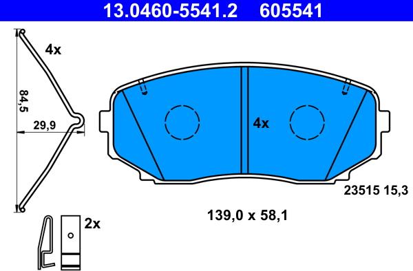 ATE 13.0460-5541.2 - Jarrupala, levyjarru inparts.fi