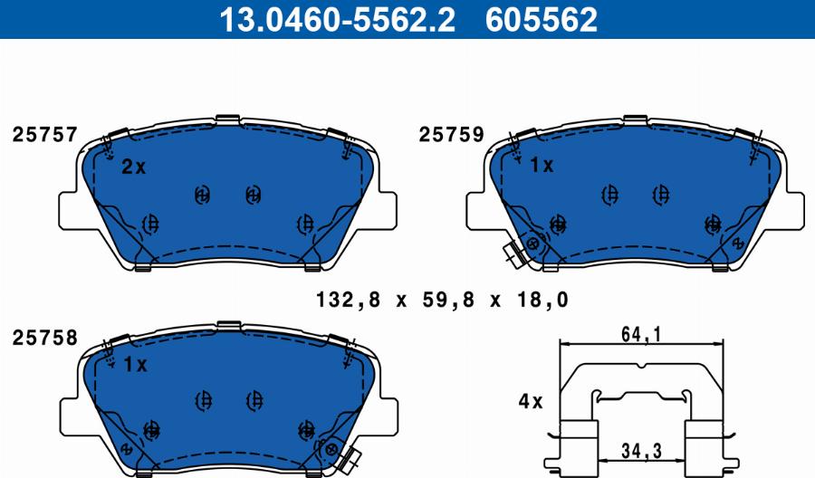 ATE 13.0460-5562.2 - Jarrupala, levyjarru inparts.fi