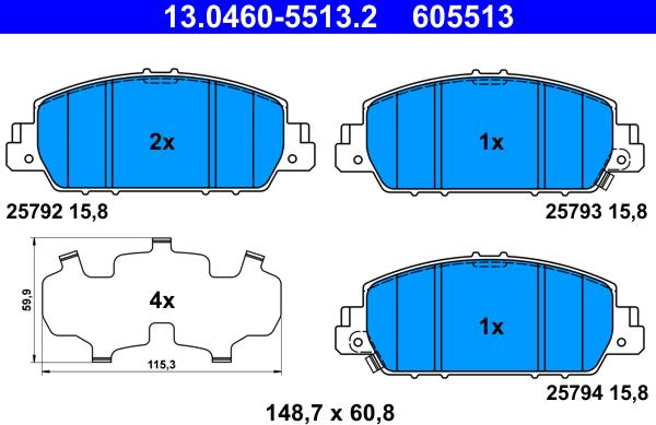 ATE 13.0460-5513.2 - Jarrupala, levyjarru inparts.fi