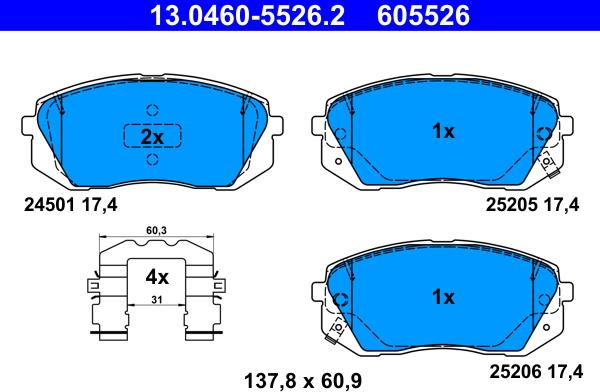 ATE 13.0460-5526.2 - Jarrupala, levyjarru inparts.fi