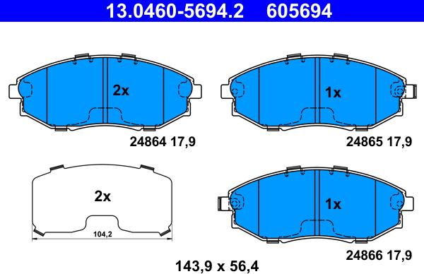 ATE 13.0460-5694.2 - Jarrupala, levyjarru inparts.fi