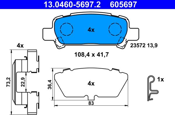 ATE 13.0460-5697.2 - Jarrupala, levyjarru inparts.fi