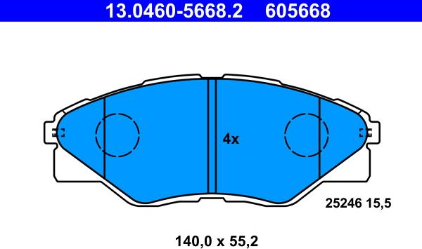 ATE 13.0460-5668.2 - Jarrupala, levyjarru inparts.fi