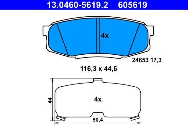 ATE 13.0460-5619.2 - Jarrupala, levyjarru inparts.fi