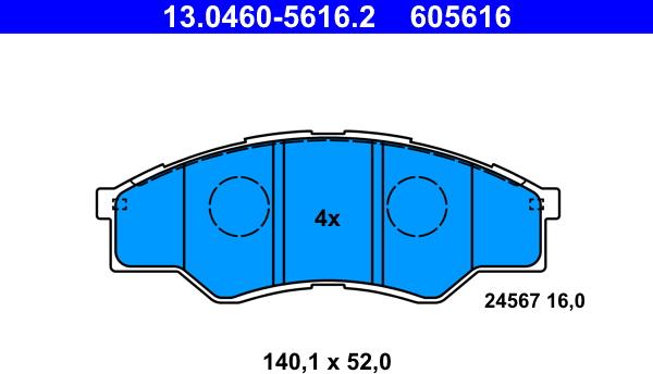 ATE 13.0460-5616.2 - Jarrupala, levyjarru inparts.fi