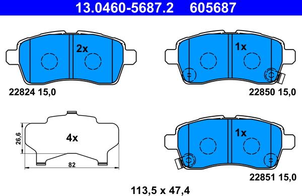 ATE 13.0460-5687.2 - Jarrupala, levyjarru inparts.fi