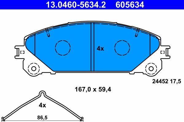 ATE 13.0460-5634.2 - Jarrupala, levyjarru inparts.fi