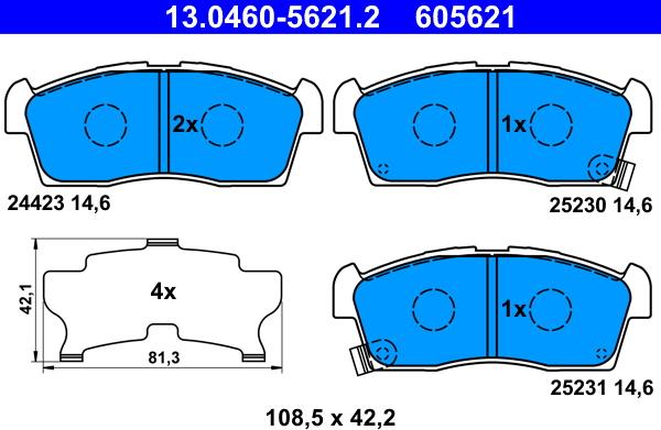 ATE 13.0460-5621.2 - Jarrupala, levyjarru inparts.fi