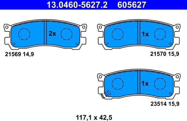 ATE 13.0460-5627.2 - Jarrupala, levyjarru inparts.fi