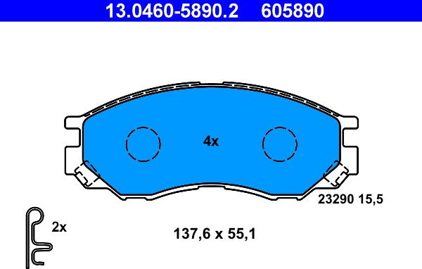 ATE 13.0460-5890.2 - Jarrupala, levyjarru inparts.fi