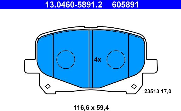 ATE 13.0460-5891.2 - Jarrupala, levyjarru inparts.fi